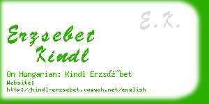 erzsebet kindl business card